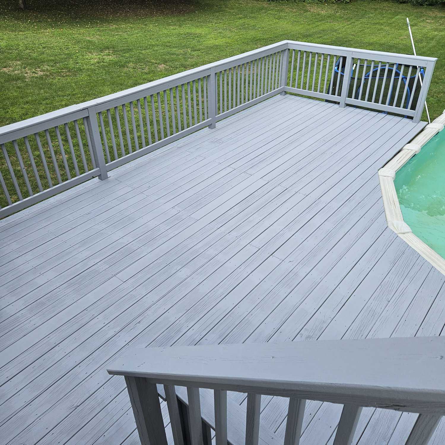 Deck painted light gray