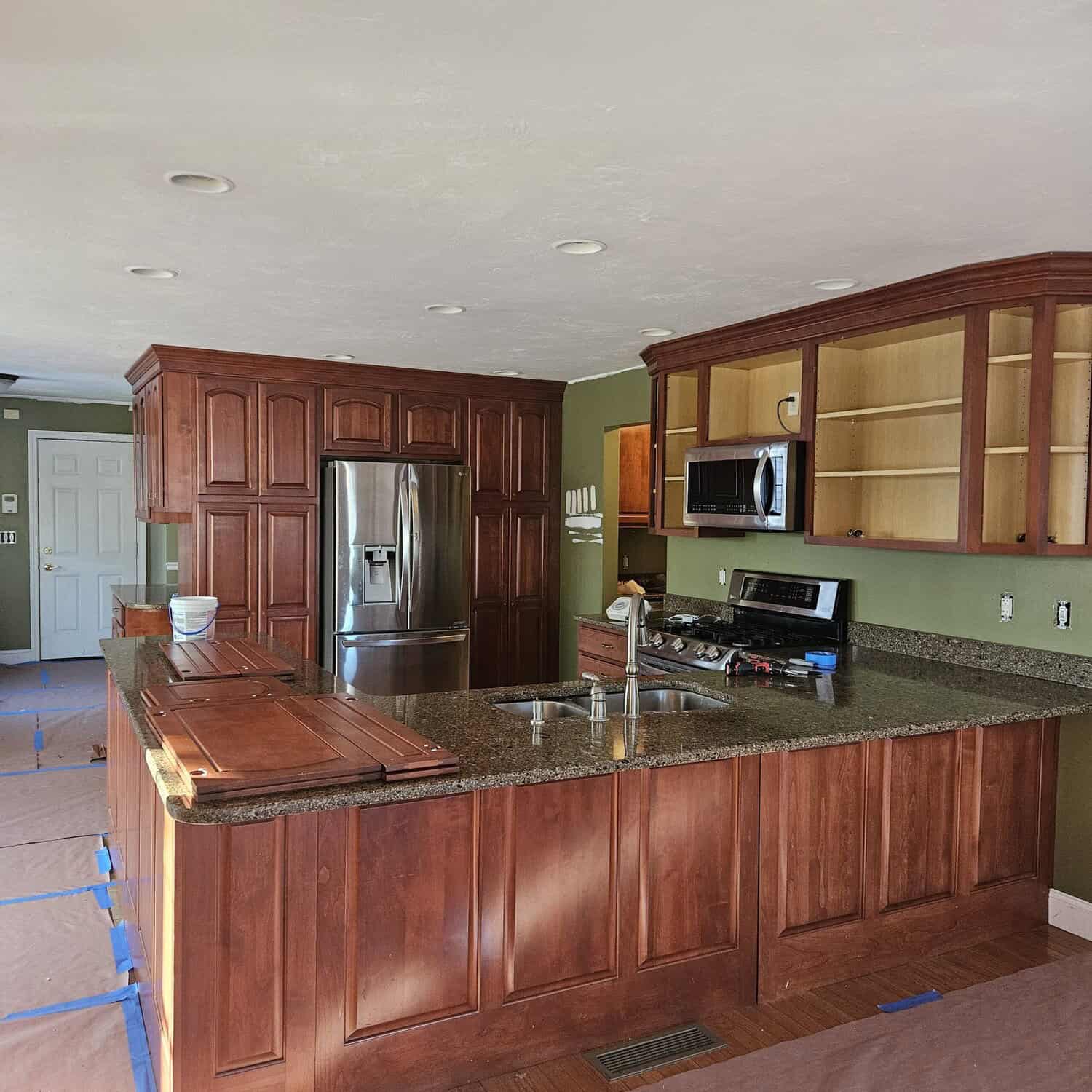 Cabinet Refinishing Project in Charlton, MA